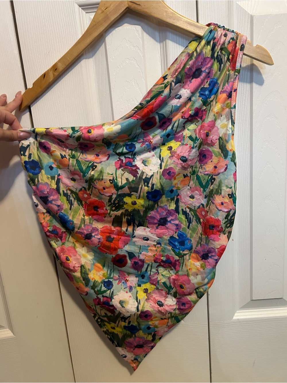 Floral Multicolor One Strap Womenโs Tank